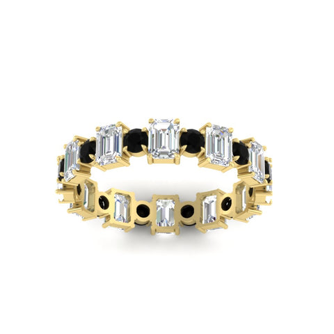 2 Carat Emerald And Round Cut Eternity Diamond Band
