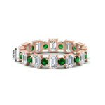 Load image into Gallery viewer, 2 Carat Emerald And Round Cut Eternity Diamond Band
