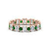 Load image into Gallery viewer, 2 Carat Emerald And Round Cut Eternity Diamond Band