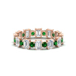 Load image into Gallery viewer, 2 Carat Emerald And Round Cut Eternity Diamond Band
