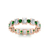 Load image into Gallery viewer, 2 Carat Emerald And Round Cut Eternity Diamond Band