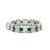 Load image into Gallery viewer, 2 Carat Emerald And Round Cut Eternity Diamond Band