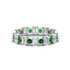 Load image into Gallery viewer, 2 Carat Emerald And Round Cut Eternity Diamond Band