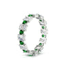 Load image into Gallery viewer, 2 Carat Emerald And Round Cut Eternity Diamond Band