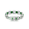 Load image into Gallery viewer, 2 Carat Emerald And Round Cut Eternity Diamond Band