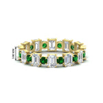 Load image into Gallery viewer, 2 Carat Emerald And Round Cut Eternity Diamond Band
