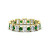 Load image into Gallery viewer, 2 Carat Emerald And Round Cut Eternity Diamond Band