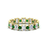 Load image into Gallery viewer, 2 Carat Emerald And Round Cut Eternity Diamond Band
