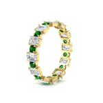 Load image into Gallery viewer, 2 Carat Emerald And Round Cut Eternity Diamond Band
