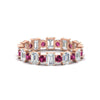 Load image into Gallery viewer, 2 Carat Emerald And Round Cut Eternity Diamond Band