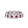 Load image into Gallery viewer, 2 Carat Emerald And Round Cut Eternity Diamond Band