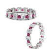 Load image into Gallery viewer, 2 Carat Emerald And Round Cut Eternity Diamond Band