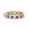 Load image into Gallery viewer, 2 Carat Emerald And Round Cut Eternity Diamond Band