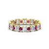 Load image into Gallery viewer, 2 Carat Emerald And Round Cut Eternity Diamond Band