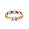 Load image into Gallery viewer, 2 Carat Emerald And Round Cut Eternity Diamond Band