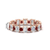 Load image into Gallery viewer, 2 Carat Emerald And Round Cut Eternity Diamond Band