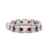 Load image into Gallery viewer, 2 Carat Emerald And Round Cut Eternity Diamond Band