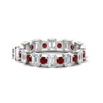 Load image into Gallery viewer, 2 Carat Emerald And Round Cut Eternity Diamond Band
