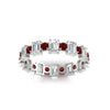 Load image into Gallery viewer, 2 Carat Emerald And Round Cut Eternity Diamond Band