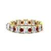 Load image into Gallery viewer, 2 Carat Emerald And Round Cut Eternity Diamond Band