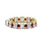 Load image into Gallery viewer, 2 Carat Emerald And Round Cut Eternity Diamond Band
