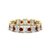Load image into Gallery viewer, 2 Carat Emerald And Round Cut Eternity Diamond Band