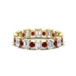 Load image into Gallery viewer, 2 Carat Emerald And Round Cut Eternity Diamond Band
