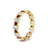 Load image into Gallery viewer, 2 Carat Emerald And Round Cut Eternity Diamond Band