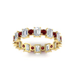 Load image into Gallery viewer, 2 Carat Emerald And Round Cut Eternity Diamond Band
