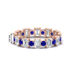 Load image into Gallery viewer, 2 Carat Emerald And Round Cut Eternity Diamond Band
