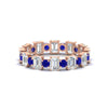 Load image into Gallery viewer, 2 Carat Emerald And Round Cut Eternity Diamond Band
