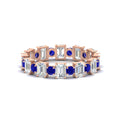 Thumbnail 16 - 2 Carat Emerald And Round Cut Eternity Diamond Band