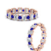 Load image into Gallery viewer, 2 Carat Emerald And Round Cut Eternity Diamond Band
