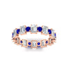 Load image into Gallery viewer, 2 Carat Emerald And Round Cut Eternity Diamond Band