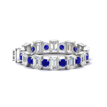 Load image into Gallery viewer, 2 Carat Emerald And Round Cut Eternity Diamond Band
