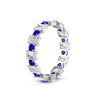 Load image into Gallery viewer, 2 Carat Emerald And Round Cut Eternity Diamond Band