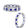 Load image into Gallery viewer, 2 Carat Emerald And Round Cut Eternity Diamond Band
