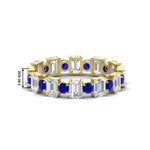 Load image into Gallery viewer, 2 Carat Emerald And Round Cut Eternity Diamond Band
