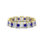 Load image into Gallery viewer, 2 Carat Emerald And Round Cut Eternity Diamond Band
