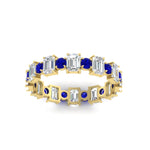 Load image into Gallery viewer, 2 Carat Emerald And Round Cut Eternity Diamond Band
