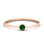 Load image into Gallery viewer, Round Solitaire Bangle Hinged Bracelet