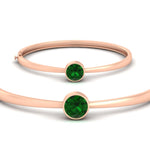Load image into Gallery viewer, Round Solitaire Bangle Hinged Bracelet