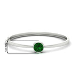 Load image into Gallery viewer, Round Solitaire Bangle Hinged Bracelet