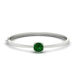 Load image into Gallery viewer, Round Solitaire Bangle Hinged Bracelet