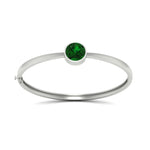 Load image into Gallery viewer, Round Solitaire Bangle Hinged Bracelet