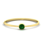 Load image into Gallery viewer, Round Solitaire Bangle Hinged Bracelet