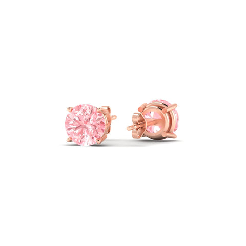 Fancy Color Lab Grown Round Diamond Stud Earrings