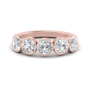 2-carat-five-round-diamond-bezel-set-wedding-ring-in-FD10558B-0.40CT-NL-RG