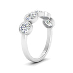 Load image into Gallery viewer, 2-carat-five-round-diamond-bezel-set-wedding-ring-in-FD10558B-0.40CT-NL-WG
