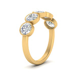 Load image into Gallery viewer, 2-carat-five-round-diamond-bezel-set-wedding-ring-in-FD10558B-0.40CT-NL-YG
